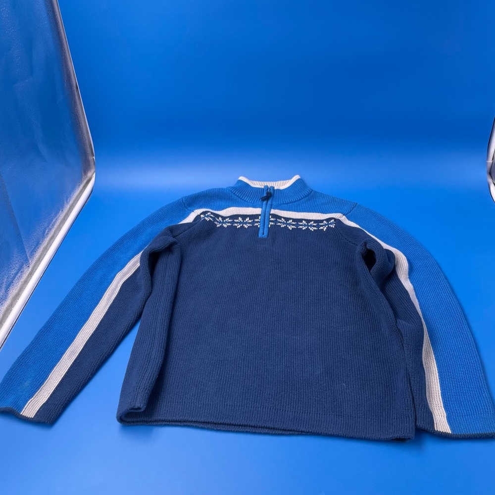 Hanna Andersson Blue and White Kids Sweater